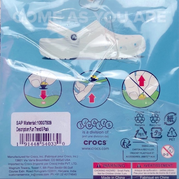 CROC Jibbitz Charms Unicorn Cactus Peace Rainbow - Picture 4 of 6